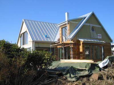 Bandtäckning aluzink nybyggnation.